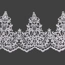 Polyester Net Mesh Corded Lace Trim 6" Wide