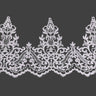 Polyester Net Mesh Corded Lace Trim 6" Wide