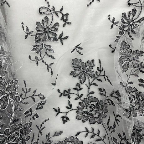 Bridal Lace Fabric Corded Embroidered 54" Wide