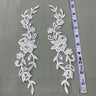 Beaded Corded Lace Applique Ivory