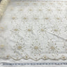 Beaded Lace Fabric on Polyester Net Mesh
