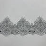 Beaded Corded Lace Trim 4" Polyester Net Mesh