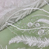 Beaded Embroidered Lace Fabric