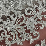 Beaded Corded Bridal Lace Mesh