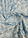 3D Roses On A Mesh Fabric - 54" Width, Color Options (1 Yard)