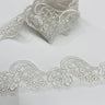 Corded Lace Trimming Embroidered Polyester Net Mesh 3"
