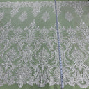 Embroidered Bridal Lace White Mesh