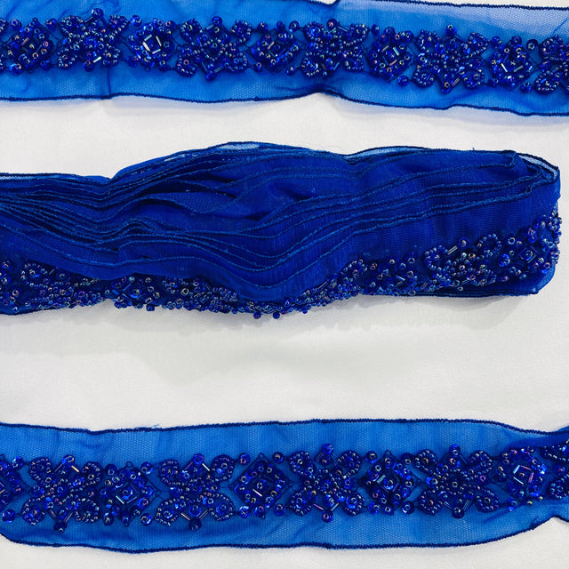 Beaded Lace Trimming on Organza