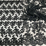 Corded Bridal Lace Fabric on Polyester Net Mesh