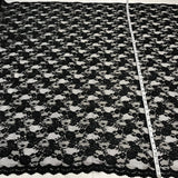 1 Yard Premium Beaded and Corded Lace Fabric Embroidered on Polyester Net Mesh