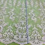 Embroidered Lace Beaded Bridal Mesh