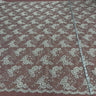 Beaded Corded Lace Fabric on Polyester Net Mesh