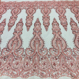 Beaded Embroidered Lace Mesh