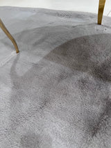 Bella Rug Collection Polyester Fabric - Soft Luxurious Modern Rug, Sandy Beige, Slate Silver, Raven Charcoal, 6' 5" x 9' 2", 2' x 6' (1 Piece)