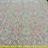 Beaded Lace Fabric on Polyester Net Mesh