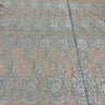 1 Yard Corded Bridal Lace Fabric with Elegant Floral Embroidery White