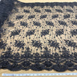 Beaded Corded Bridal Lace Black