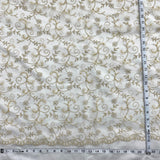 Beaded Lace Fabric on Polyester Net Mesh Red 52"