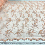 Beaded Corded Bridal Lace Mesh