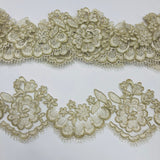 Polyester Corded Lace Trimming 3.5" Wide