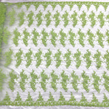 1 Yard Corded Bridal Lace Fabric Embroidered 100 Percent Polyester Net Mesh 54 inch Width