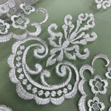 1 Yard Corded Bridal Lace Fabric Embroidered on Polyester Net Mesh