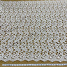 1 Yard Beaded Corded Bridal Lace Fabric Embroidered on 100 Percent Polyester Net Mesh 52 Inch Width