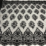 Beaded Corded Bridal Lace Mesh