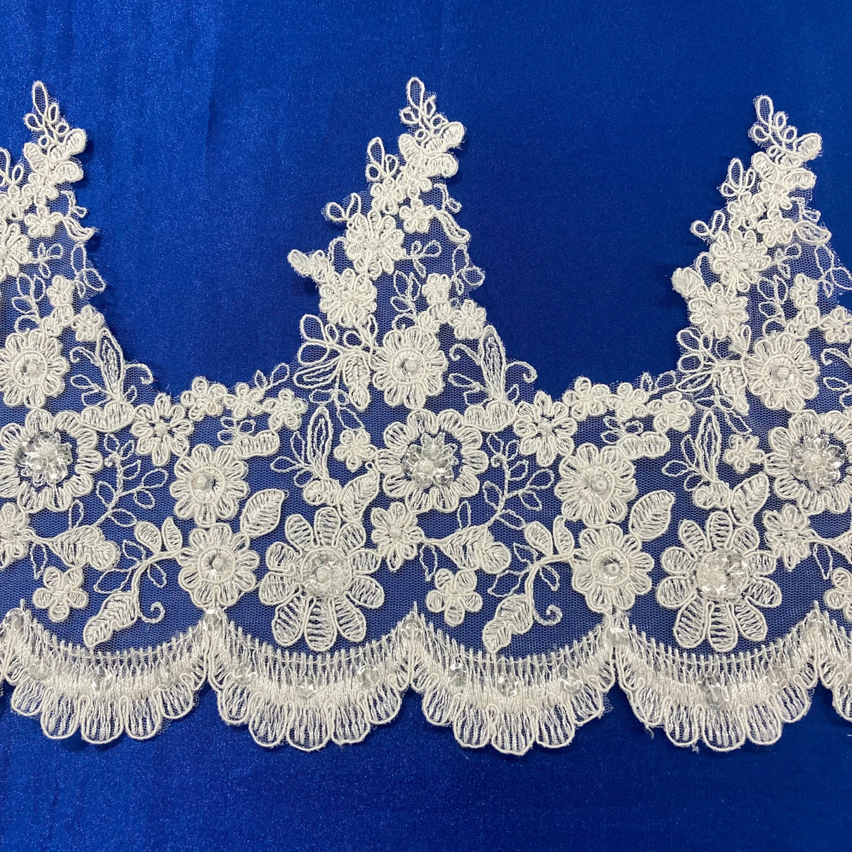 Beaded Corded Lace Trimming 8"