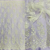 Beaded Corded Lace Fabric 52" Wide