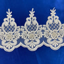 Beaded Lace Trimming on Polyester Organza