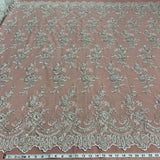 Beaded Corded Bridal Lace Fabric 51"