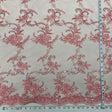 Sequined Corded Lace Fabric Dusty Rose