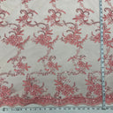 Sequined Corded Lace Fabric Dusty Rose