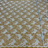 Beaded Corded Lace Fabric on Polyester Net Mesh