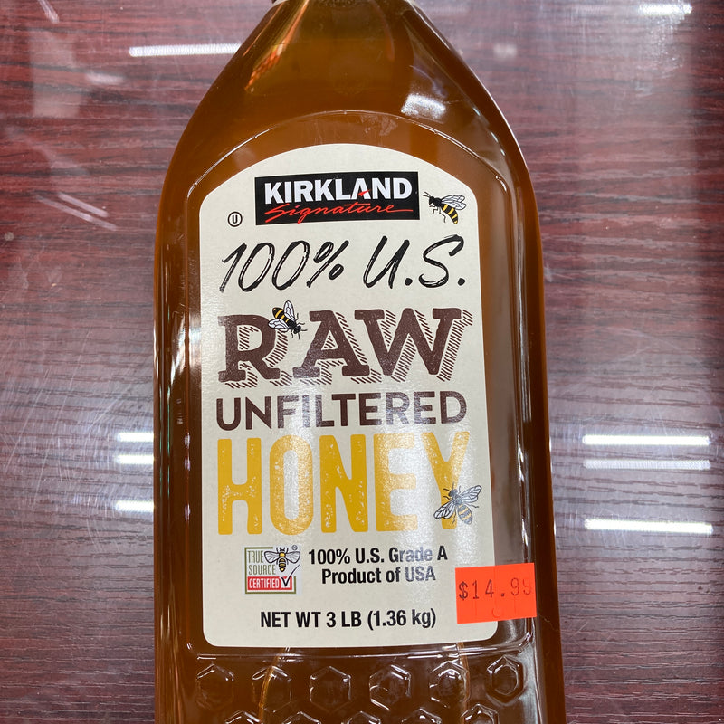 KIRKLAND 100% U.S. Raw Unfiltered HONEY 3LB