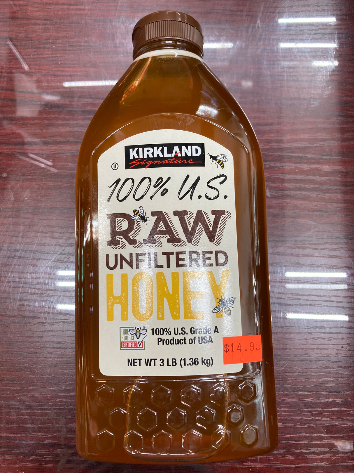 KIRKLAND 100% U.S. Raw Unfiltered HONEY 3LB