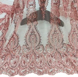 Beaded Embroidered Lace Mesh