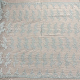 1 Yard Corded Bridal Lace Fabric Embroidered 100 Percent Polyester Net Mesh 54 inch Width