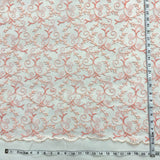 Embroidered Lace Polyester Fabric - Floral Mesh, 52" Width (1 Yard)