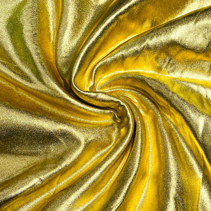 Metallic Foil Lame Spandex Fabric - Metallic Finish, 54" Width (1 Yard)