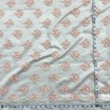 Beaded Lace Fabric on Polyester Net Mesh 52"