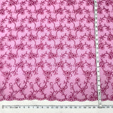 Embroidered Bridal Lace Fuchsia Mesh