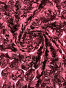 3D Roses On A Mesh Fabric - 54" Width, Color Options (1 Yard)