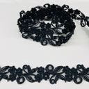Beaded Corded Lace Trim on Organza