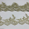 Beaded Corded Lace Trim Metallic