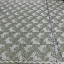Beaded Corded Lace Fabric 100% Polyester Net Mesh 52"