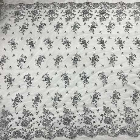 Bridal Lace Fabric Corded Embroidered 54" Wide