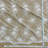 Embroidered Floral Lace Fabric 100% Polyester Net Mesh 52"