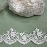 Corded Lace Trimming 3.75" Embroidered Mesh